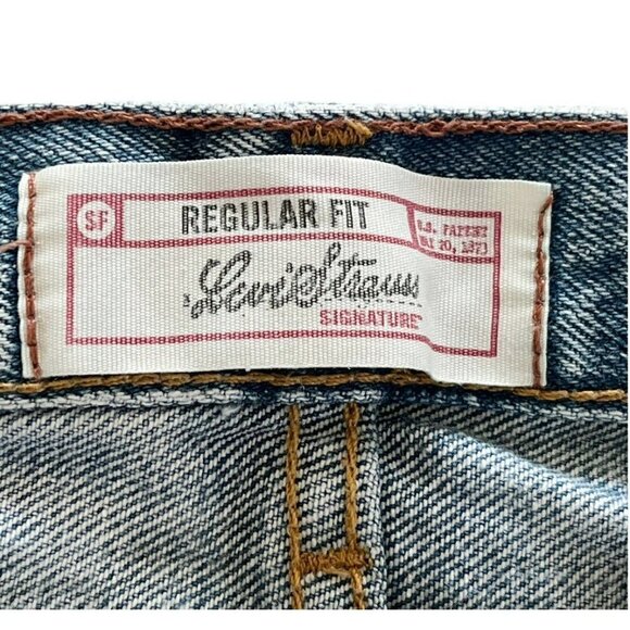 Levis Strauss Signature Regular Fit Mens Sz 40 x 30 (Act 38 x 29) Straight Jeans - Picture 5 of 9